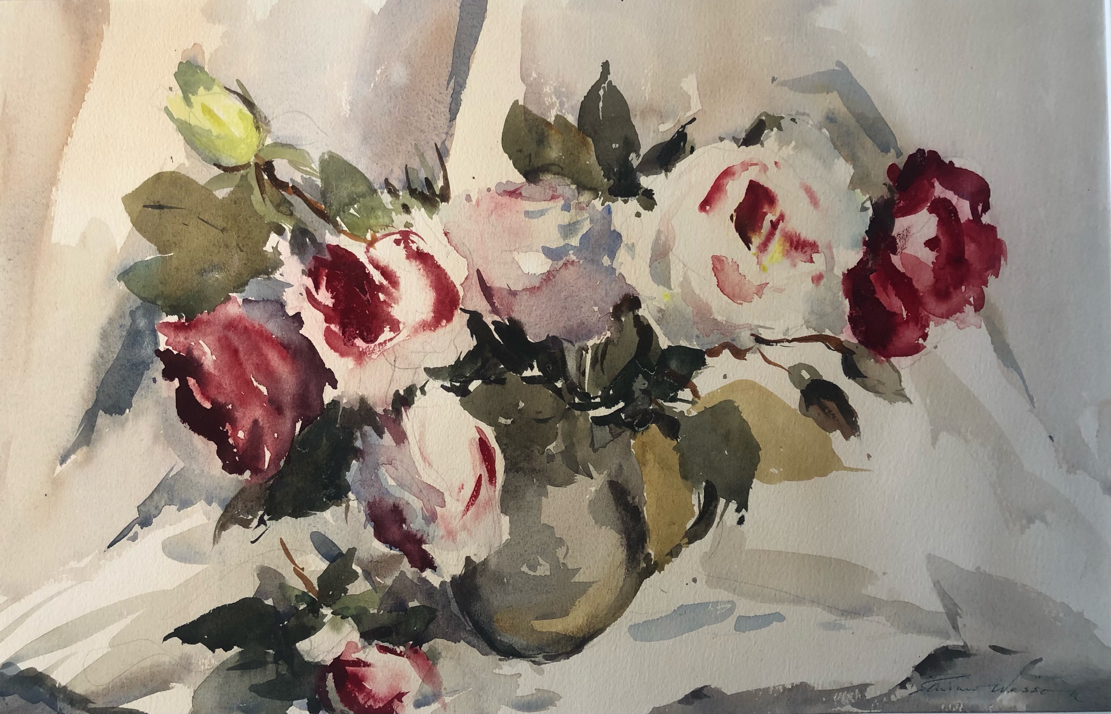 Still life - Vase of roses