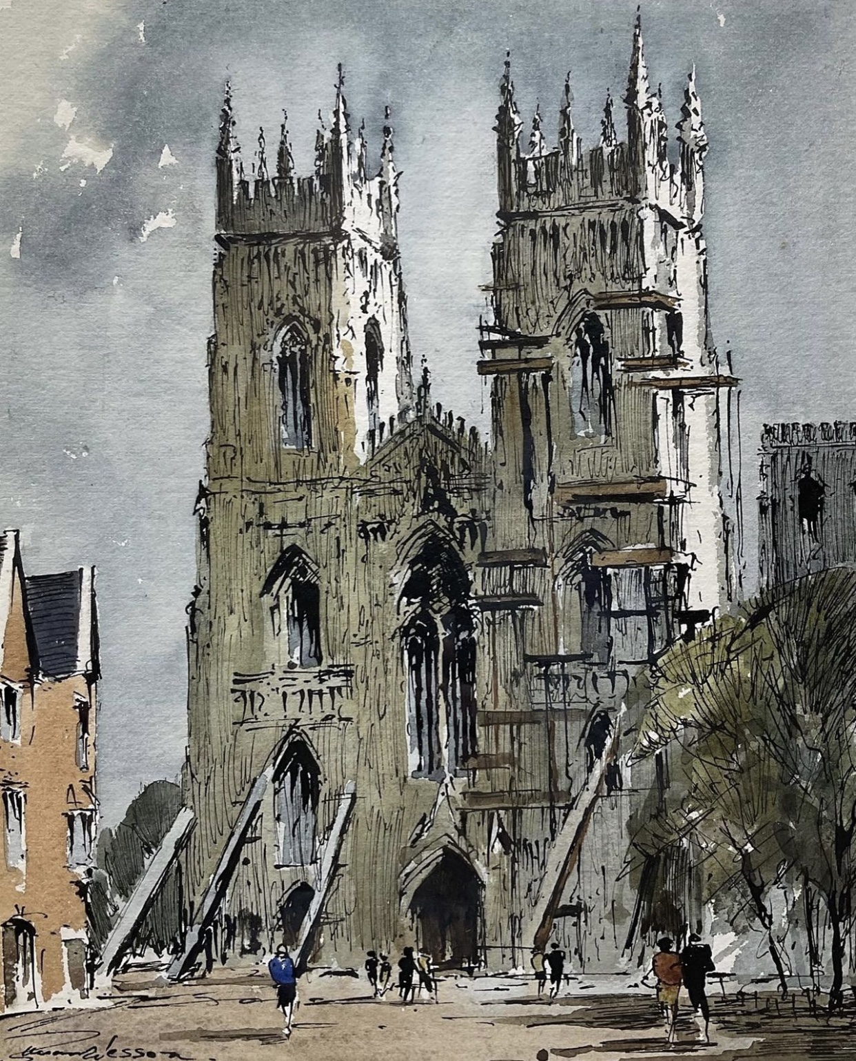 York Minster under repair